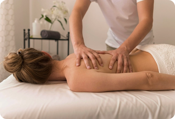 Масаж комірцевої зони + спина